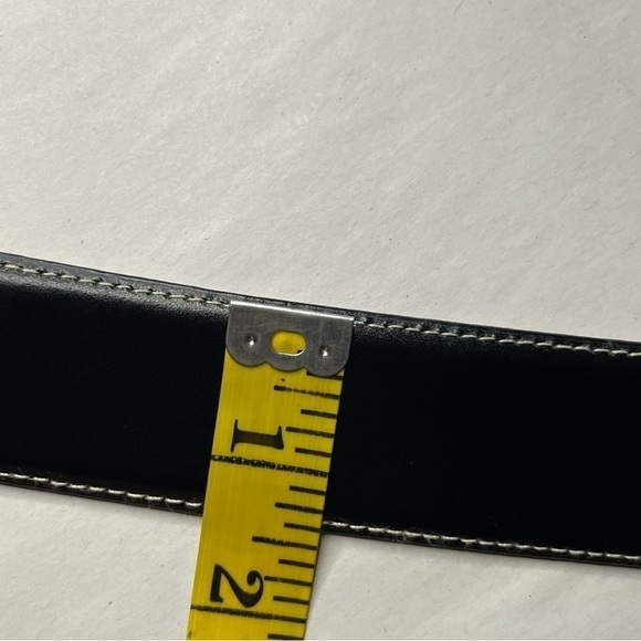 Anne Klein black silver leather vintage boho Y2K belt Size Small/Medium - Picture 14 of 15